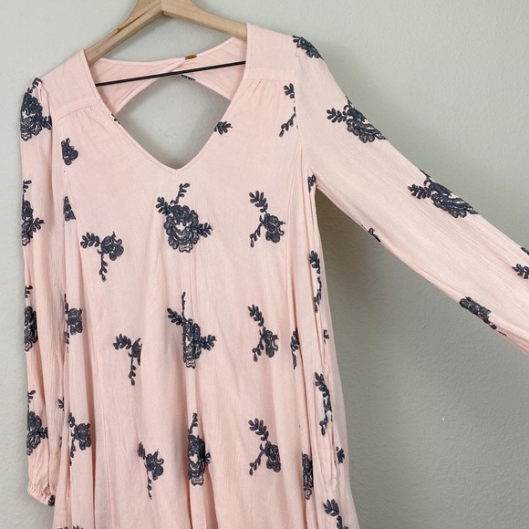 Free People Pink Gauze Emma Swing Dress - Picture 9 of 16